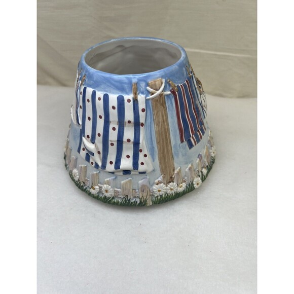 Yankee Candle Laundry Day Jar Topper Shade Plate & Home Sweet Home Candle 14.5oz - Picture 7 of 11